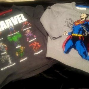 Marvel Tshirt and Superman Sweater🤸‍♀️